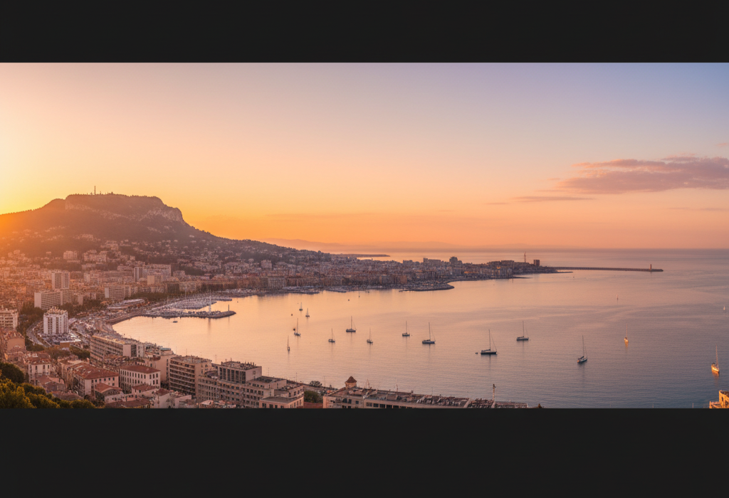 Rade azur et Mont Faron, vue aérienne de la région toulonnaise