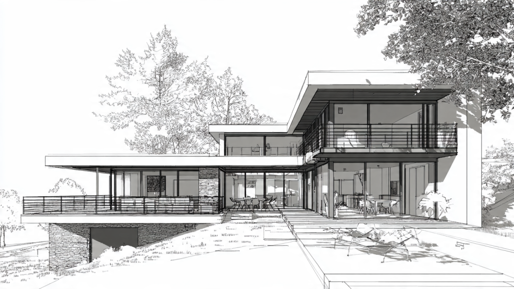 plan T4 compact adapté au Var par constructeur de maison dans le Var