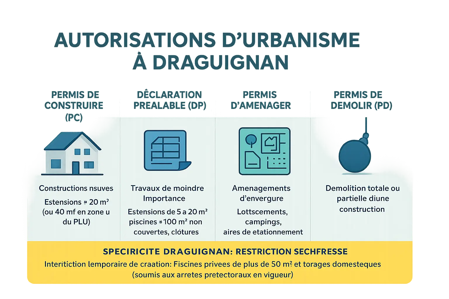 Schéma des autorisations d'urbanisme à Draguignan