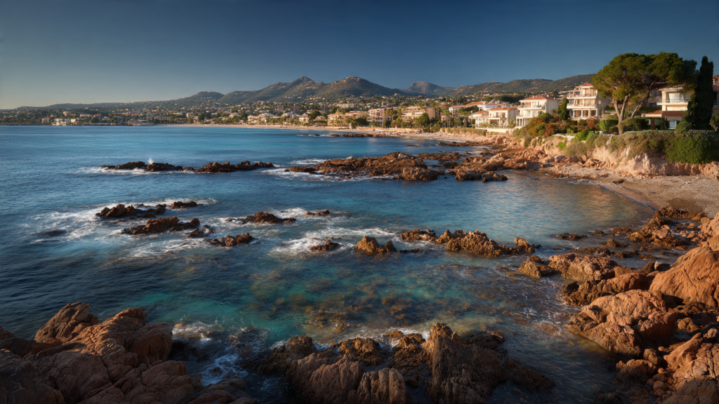 Vue aérienne de Saint‑Raphaël illustrant les délais de construction à Saint‑Raphaël.