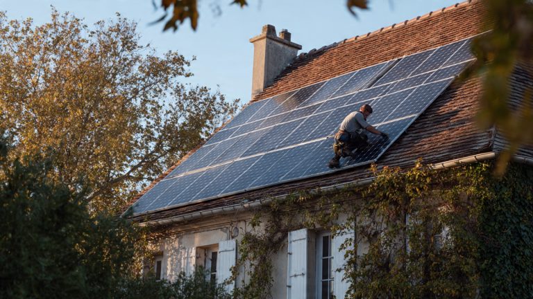 installation de panneaux solaire spar un professionnel