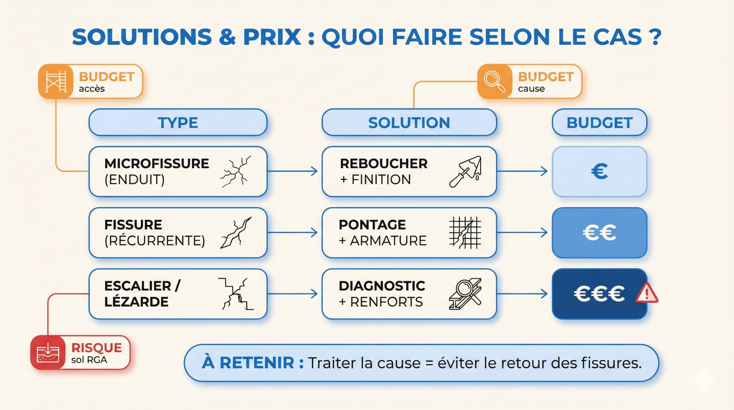 Solutions : quelle réparation pour quelles fissures de façade