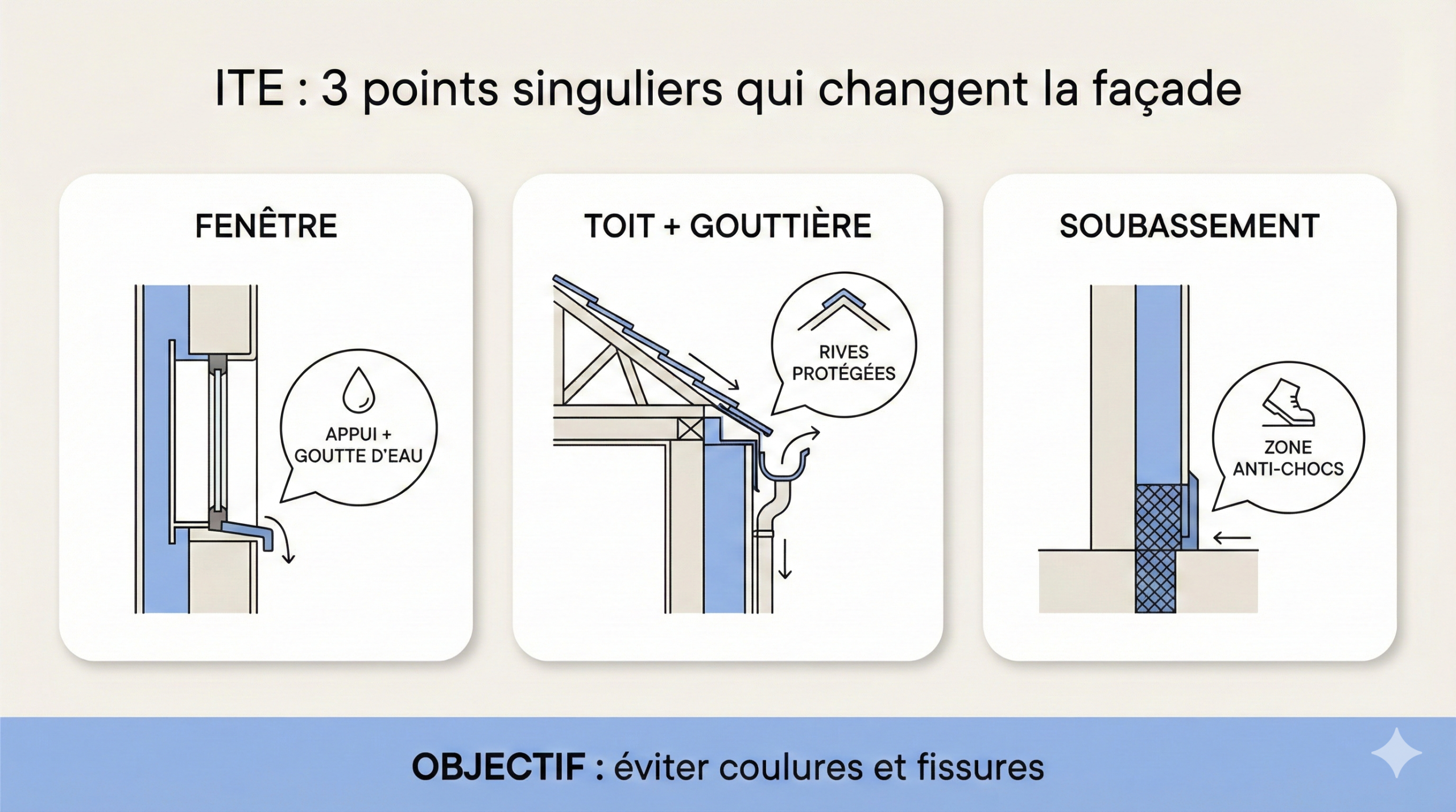 ITE : points singulier qui change la façade