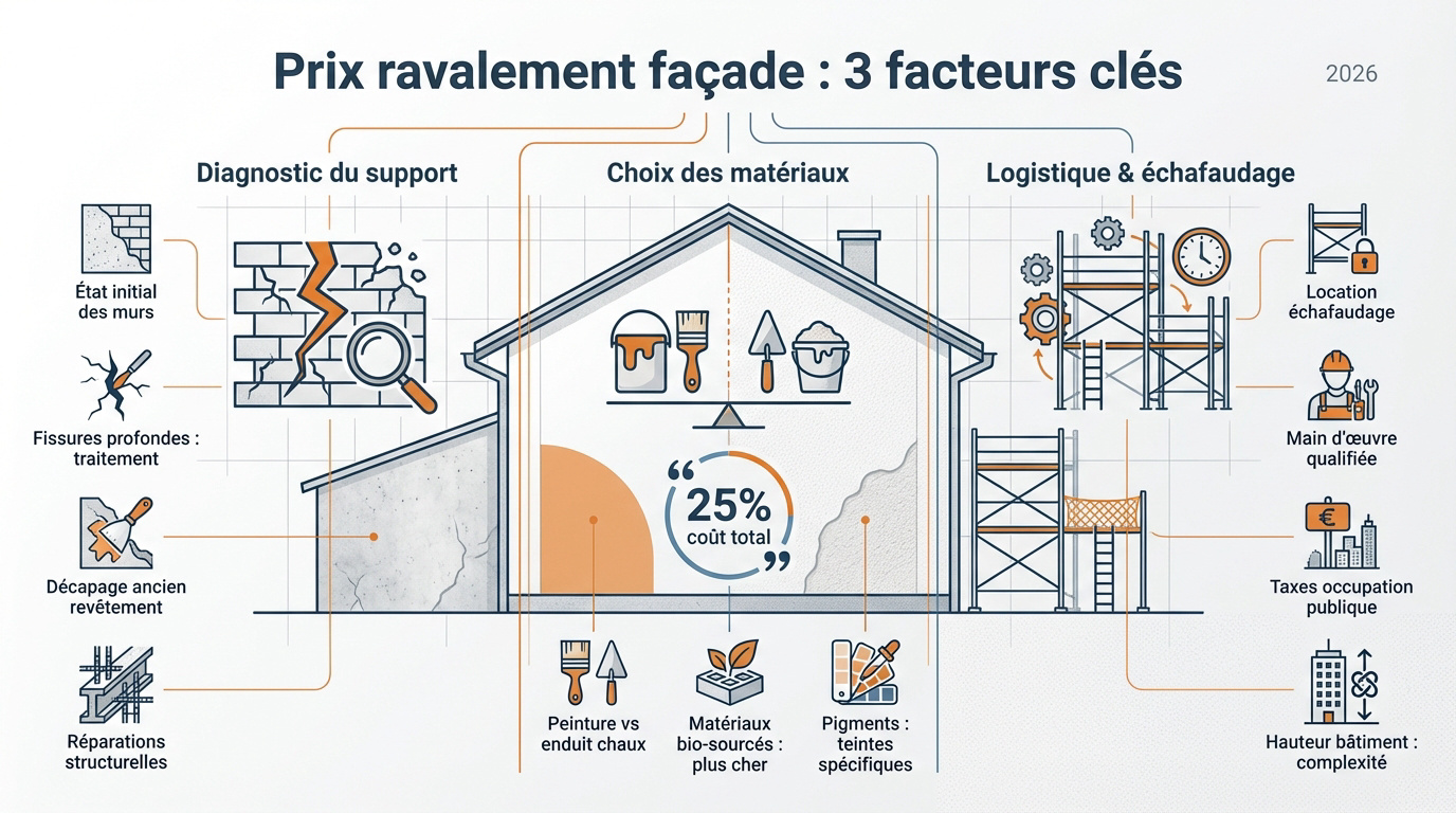 Analyse des coûts pour un ravalement de façade